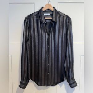 Equipment Metallic Stripe Shirt